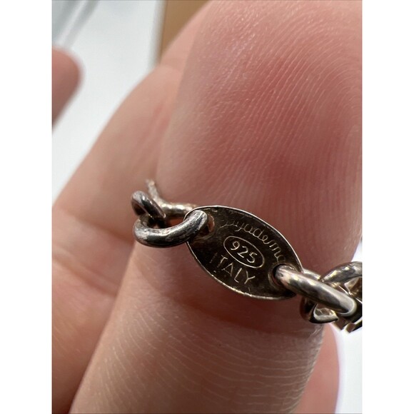 Vintage Sterling Silver Cross Pendant Necklace Double Strand Dyadema Italy - Picture 7 of 11